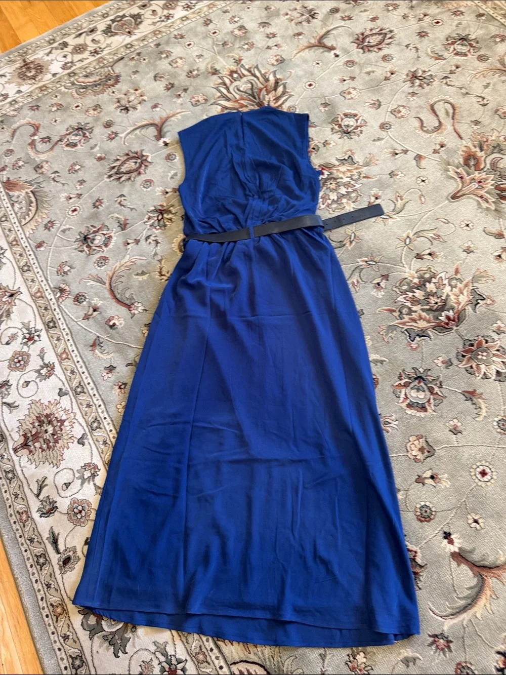 Abercrombie Sleeveless Navy Maxi Dress with Belt size l